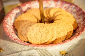 Biscuits sablés nature pur beurre frais - boite métal ronde "Montgolfière" 175g 2
