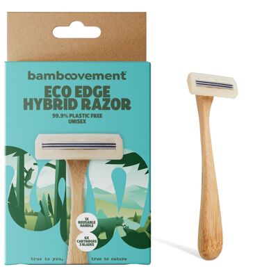 Maquinillas de afeitar EcoEdge ecológicas | 99.9% libre de plástico | Unisexo