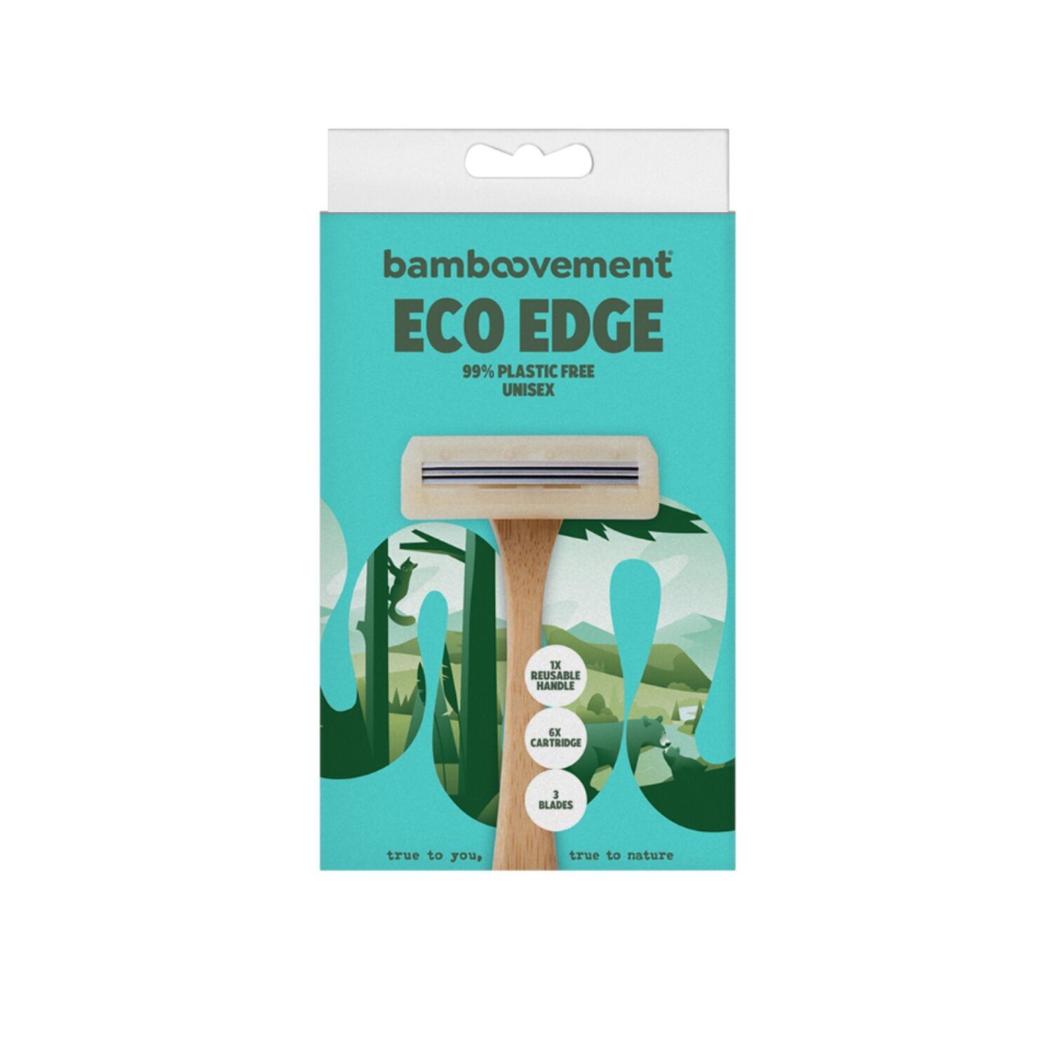 Umweltfreundliche EcoEdge-Rasierer | 99.9 % plastikfrei | Unisex