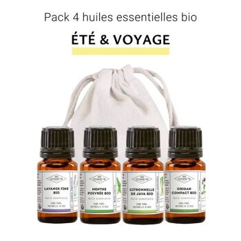 Pack d'huiles essentielles Bio "Eté et Voyage" 1