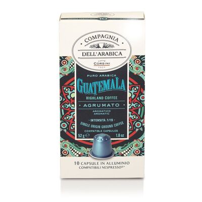 10 Guatemala 100% Arabica coffee capsules | Nespresso® compatible aluminum capsules