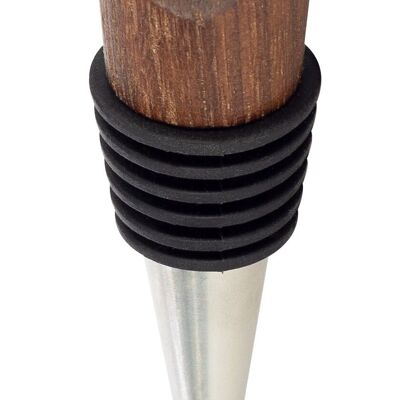 Qpractiko - Walnut Top Wine Stopper | Anti-drip Wine Bottle | Maintains Freshness and Flavor | Adaptable, No Leaks, Wood, 6.2 x 3.8 cm, Wood