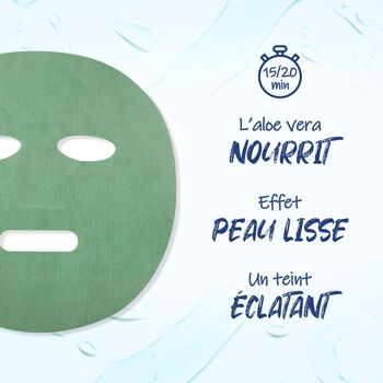 Masque Visage en tissus - Aloe Vera - FRENCH TENDANCE 2