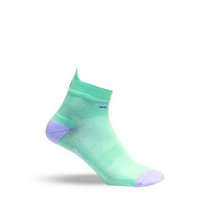 Die grün/lila ♻️ recycelte Socke – Laufsocken