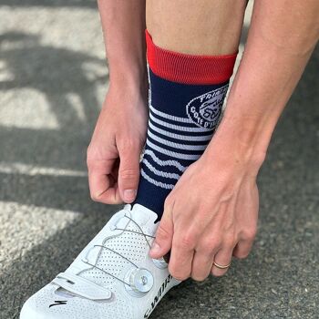 La triathlon cote d'émeraude ♻️ recyclée - chaussettes de cyclisme 4