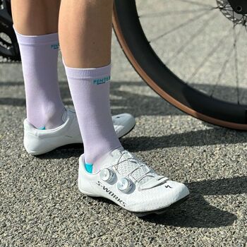 La lila/verde mar ♻️ recyclée- chaussettes de cyclisme 2