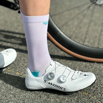 La lila/verde mar ♻️ recyclée- chaussettes de cyclisme 5