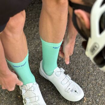 La vert d'eau/royal ♻️ recyclée- chaussettes de cyclisme 3