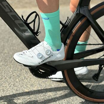 La vert d'eau/royal ♻️ recyclée- chaussettes de cyclisme 6