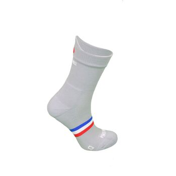 La gris perle ♻️ recyclée - chaussettes de course à pied 1