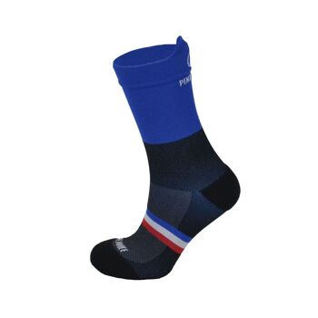 La bleu royal et noir ♻️ recyclée - chaussettes de cyclisme 3