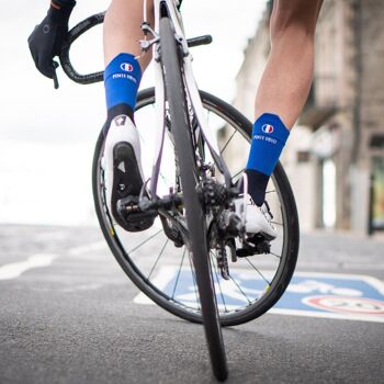 La bleu royal et noir ♻️ recyclée - chaussettes de cyclisme 6