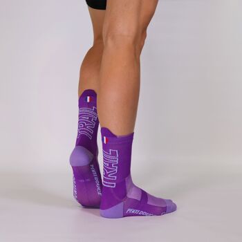 La violette/ciel TRAIL ♻️ recyclée - chaussettes de course à pied 2