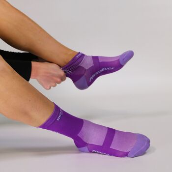 La violette/ciel TRAIL ♻️ recyclée - chaussettes de course à pied 3