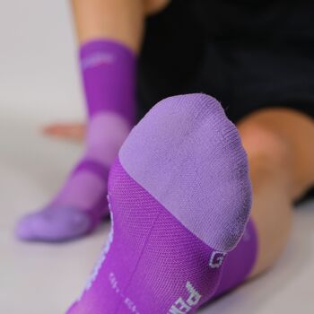 La violette/ciel TRAIL ♻️ recyclée - chaussettes de course à pied 6