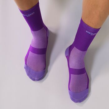 La violette/ciel TRAIL ♻️ recyclée - chaussettes de course à pied 7