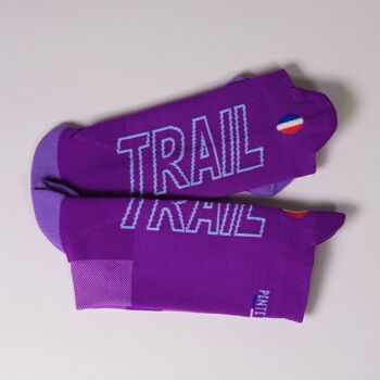 La violette/ciel TRAIL ♻️ recyclée - chaussettes de course à pied 9