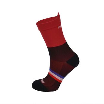 La cerise et noir ♻️ recyclée - chaussettes de cyclisme 3