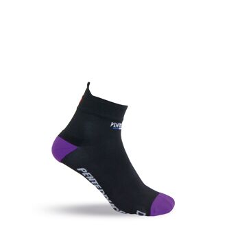 La socquette noir/violet ♻️ recyclée - chaussettes de course à pied 1