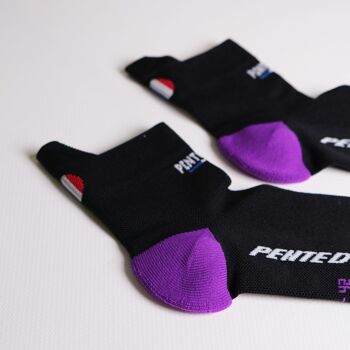 La socquette noir/violet ♻️ recyclée - chaussettes de course à pied 8