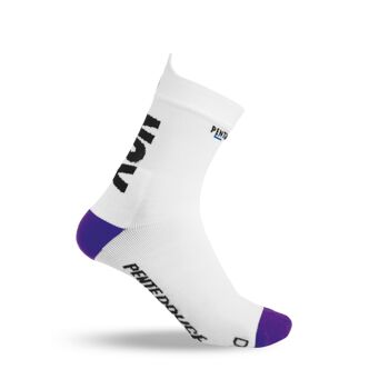 La blanche/violette ♻️ recyclée - chaussettes de course à pied 1