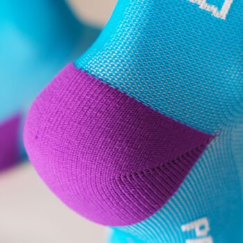 La turquoise/violet ♻️ recyclée- chaussettes de cyclisme 8