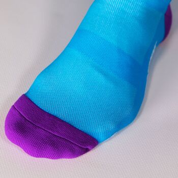 La turquoise/violet ♻️ recyclée- chaussettes de cyclisme 9