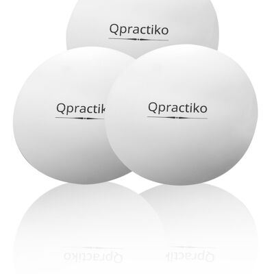 Qpractiko - Set 3 Dischi Antigoccia per Bottiglie di Vino | Pulizia facile | Servire vino elegante e immacolato | Raccoglie vino in eccesso, argento, acciaio inossidabile