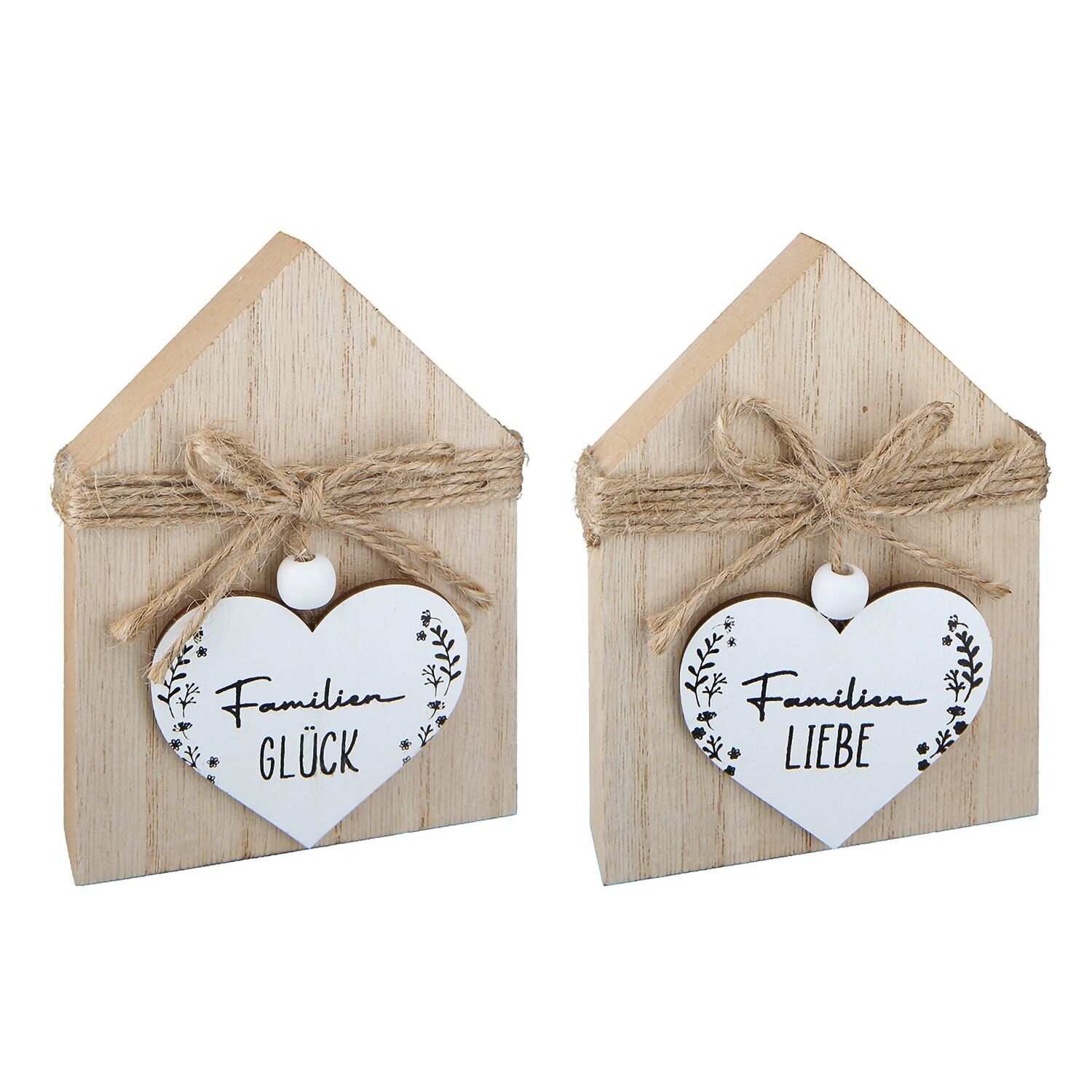 Standrelief Haus Familienliebe H.10 cm - 2fach sortiert