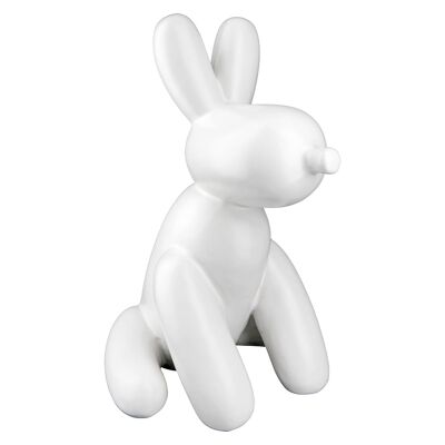 Figurine chien ballon chien blanc
