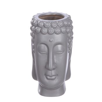 Vase Bouddha gris H.20 cm 1