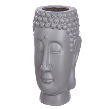 Vase Bouddha gris H.31 cm 2