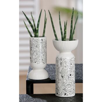 Vase Art Moderne Ondulé Ouverture H.20 cm 2
