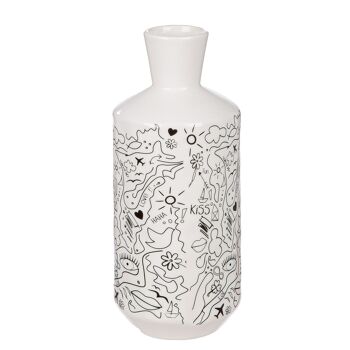 Vase Art Moderne ovale H.20 cm - 2 fois assorti 3