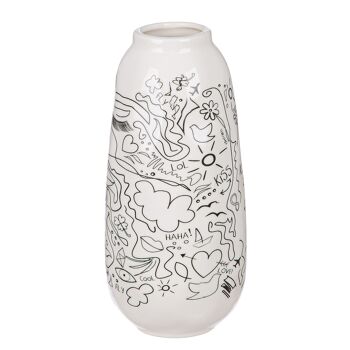 Vase Art Moderne ovale H.20 cm - 2 fois assorti 4