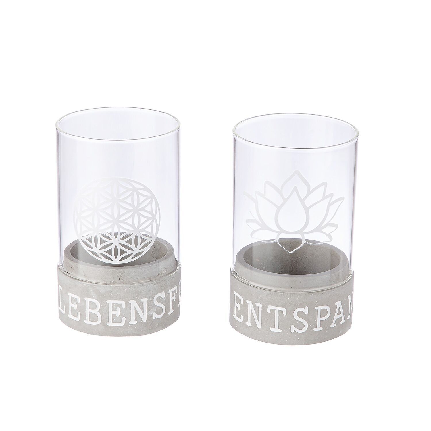 Lanterna cilindrica Wellness H.13 cm - 2 volte assortiti