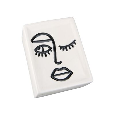 Soap dish rectangular Visage H.2.5cm