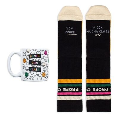 Mug + socks kit "Classy teacher"