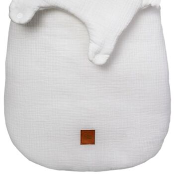 SAC DE COUCHAGE NOUVEAU-NÉ en mousseline BIO 3 TOG Blanc 3