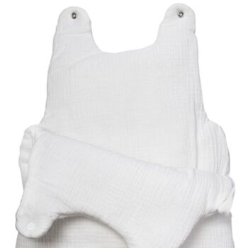 SAC DE COUCHAGE NOUVEAU-NÉ en mousseline BIO 3 TOG Blanc 4