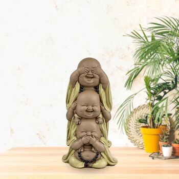 Statuette Bouddha – Rieur Superposé – Décoration Zen et Feng Shui – Ambiance Spirituelle et Détendue – Idée Cadeau Déco 7