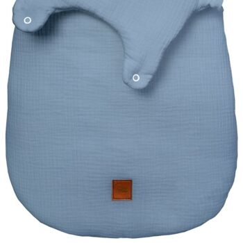 SAC DE COUCHAGE NOUVEAU-NÉ en mousseline BIO 3 TOG Bleu Bébé 3