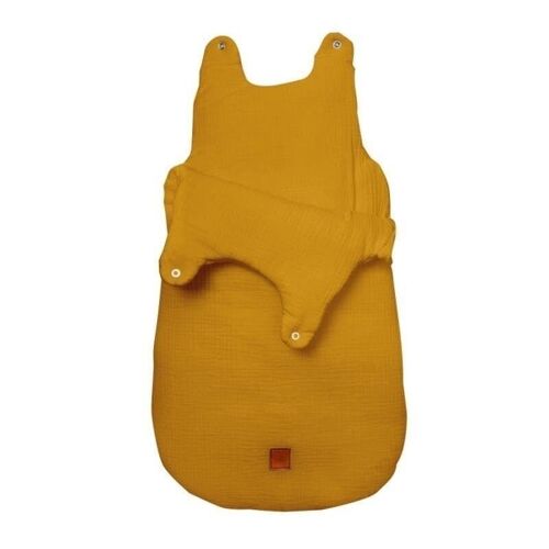 BIO muslin NEWBORN SLEEPBAG 3 TOG Mustard