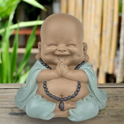 Buddha Statuette – Laughing H20cm – Zen and Feng Shui Decoration – Spiritual and Relaxed Atmosphere – Decorative Gift Idea
