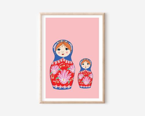 Russian Dolls Print (A4) | Wall Art | Wall Decor | Matryoshka