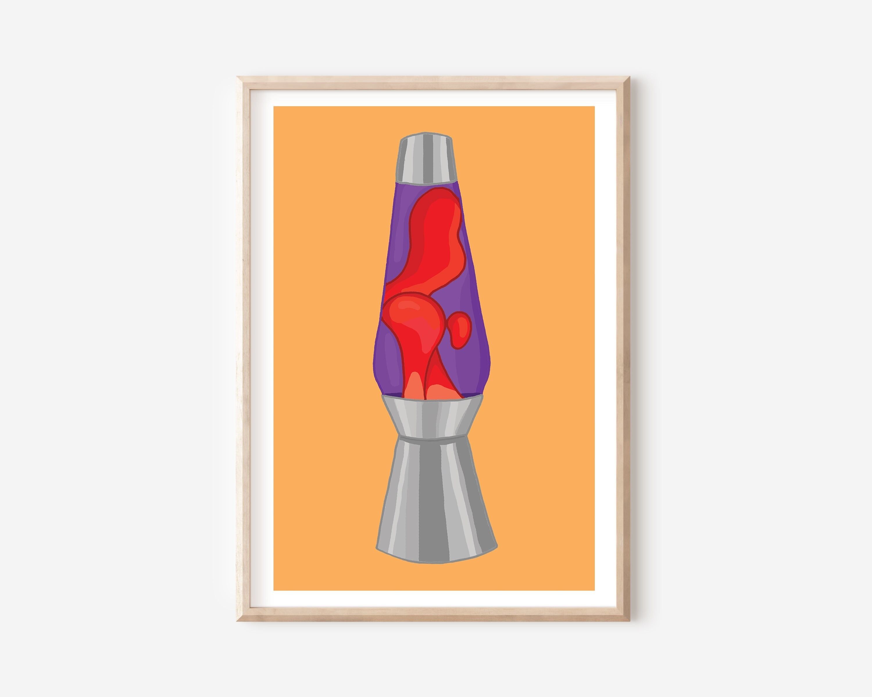 Lava Lamp Print (A4) | Wall Art | Wall Decor | 60s Retro Print
