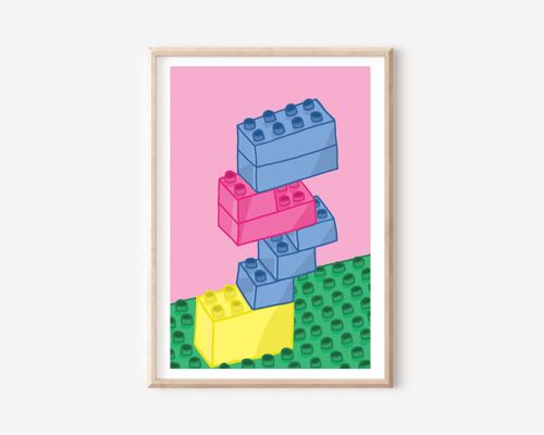 Lego Print (A4) | Wall Art | Wall Decor | Builders Gift | New Home