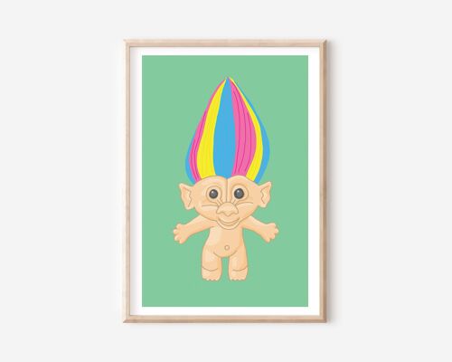 Toy Troll Print (A4) | Wall Art | Wall Decor | Kids Print