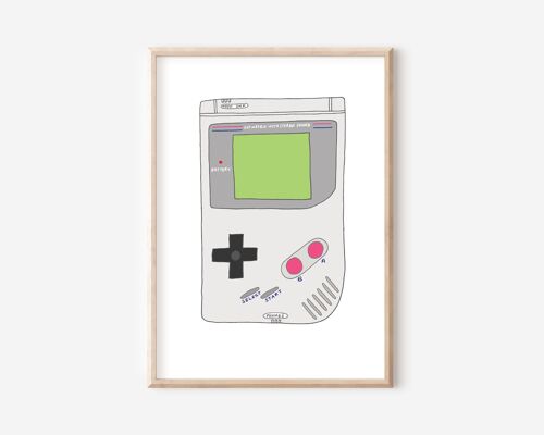 Gameboy Print (A5) | Wall Art | Wall Decor | Gaming Gift