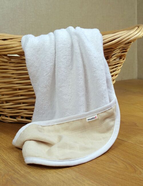 MuslinZ Muslin Hooded Towel Unbleached